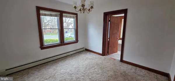 an empty room that has a window