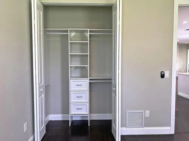 a view of closet area