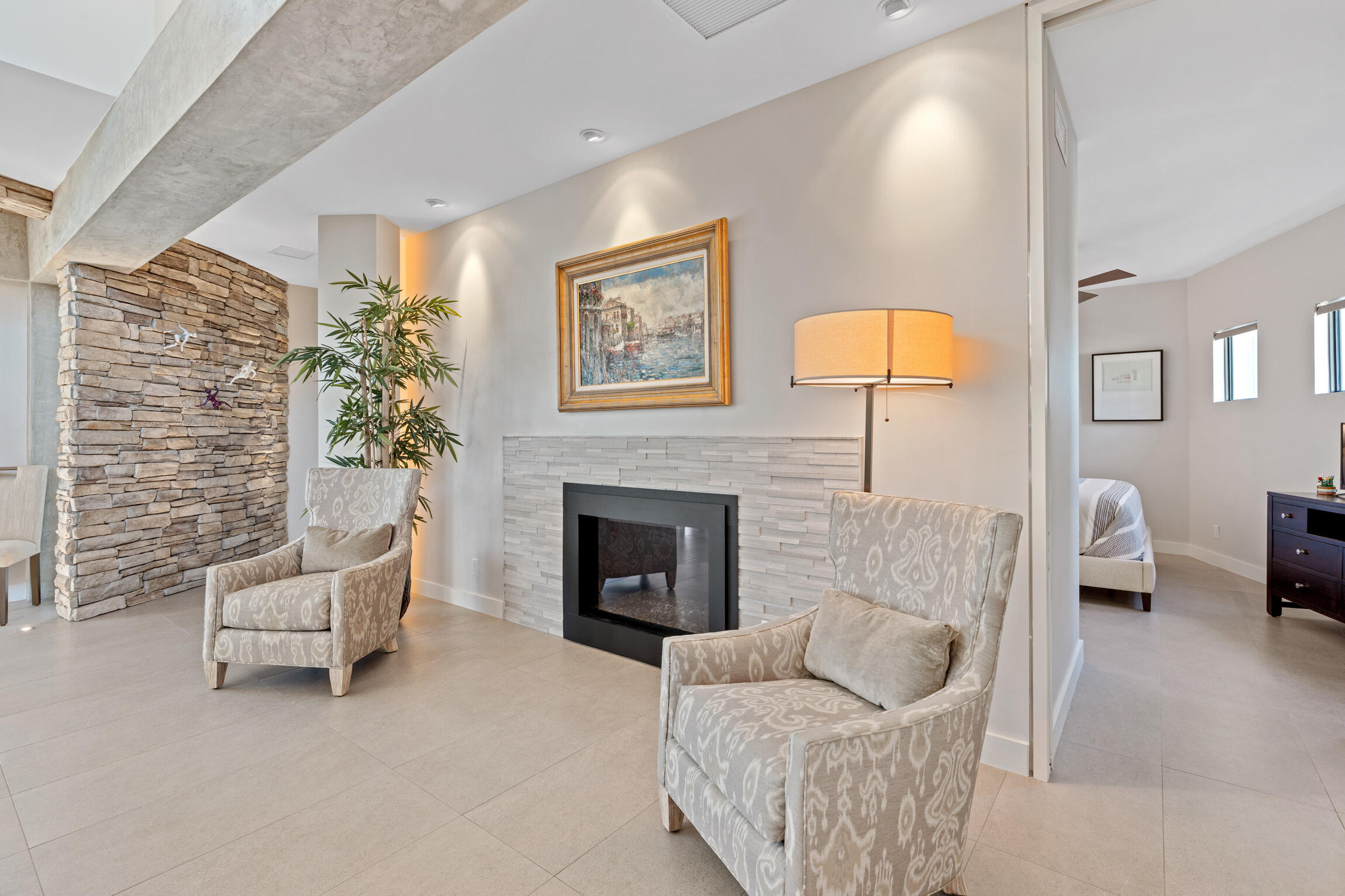 821 Magnolia Court Marco Island, FL 34145 - Photo 7 of 53 a living room with furniture and a fireplace