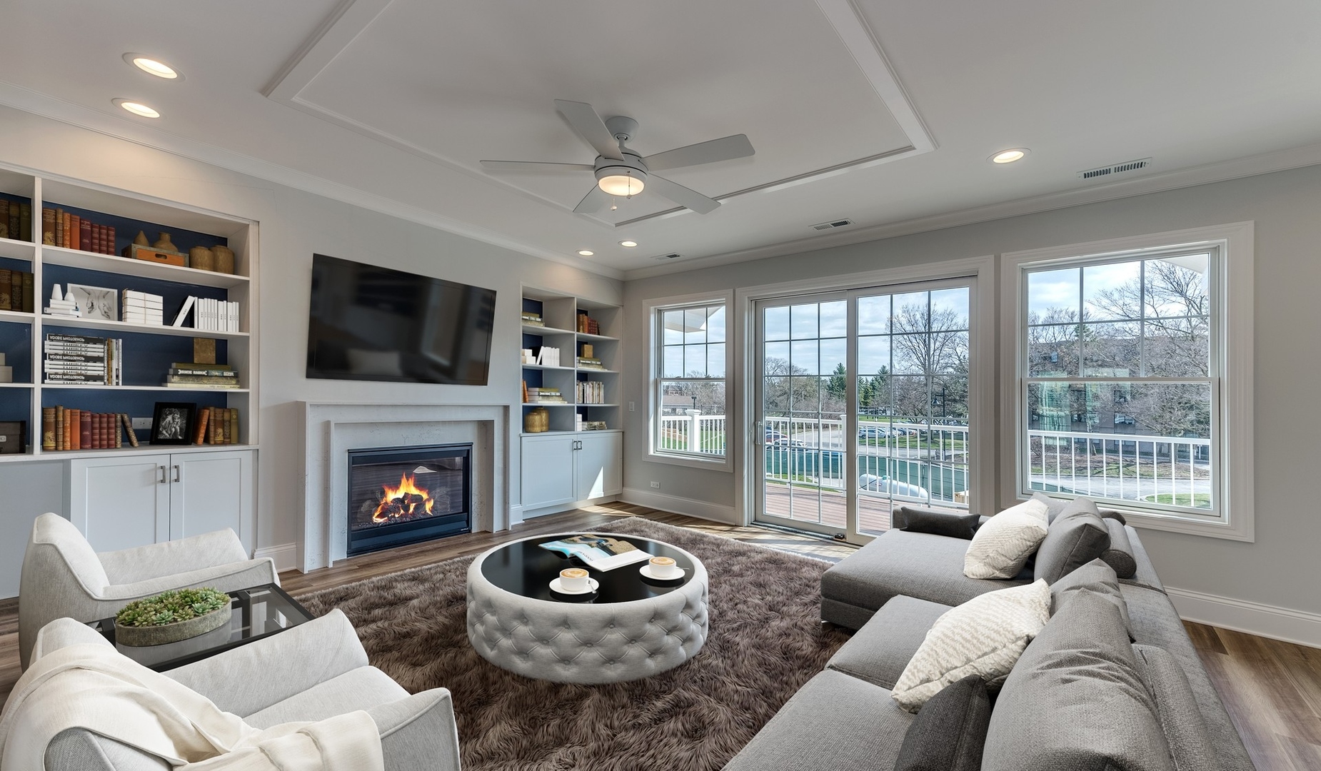 1171 South Eldridge Lane Elmhurst, IL 60126 - Photo 3 of 18 a living room with furniture and a fireplace