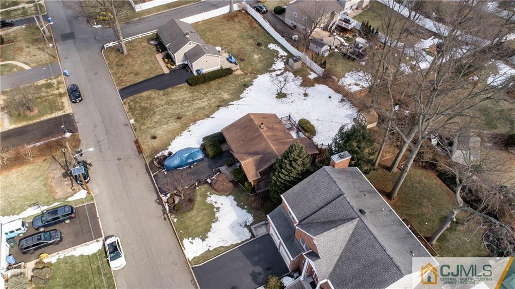 207 South Hill Road Colonia, NJ 07067 - Photo 45 of 47 an aerial view of a house with a yard basket ball court