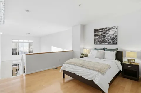 a view of a room with a wardrobe space