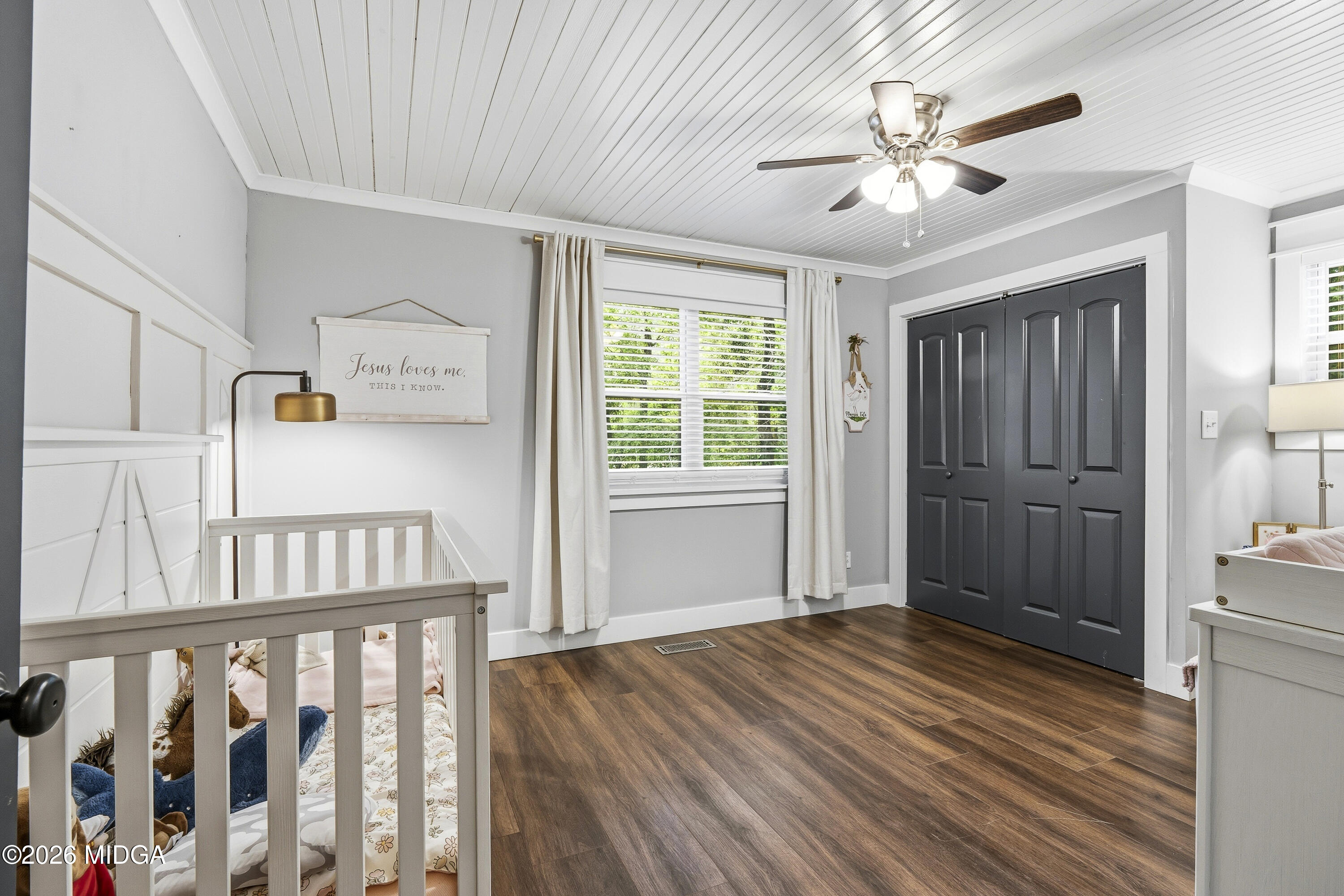 174 Sandra Drive Gray, GA 31032 - Photo 25 of 41 a view of hallway with chandelier fan and wooden floor