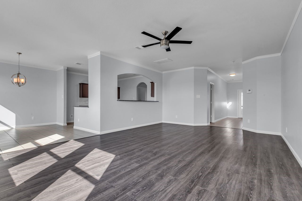22703 Threefold Ridge Drive Hockley, TX 77447 - Photo 11 of 36 a view of empty room with wooden floor and window