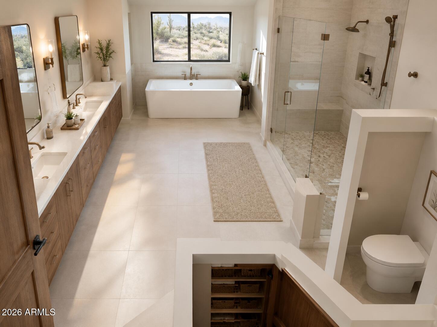 6136 West Alameda Road, Unit 7 Glendale, AZ 85310 - Photo 11 of 16 a bathroom with a sink a toilet a mirror and shower