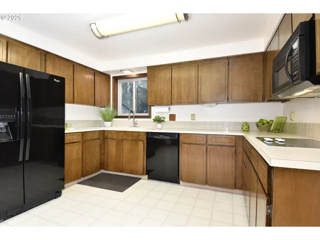 a kitchen with a sink appliances and cabinets