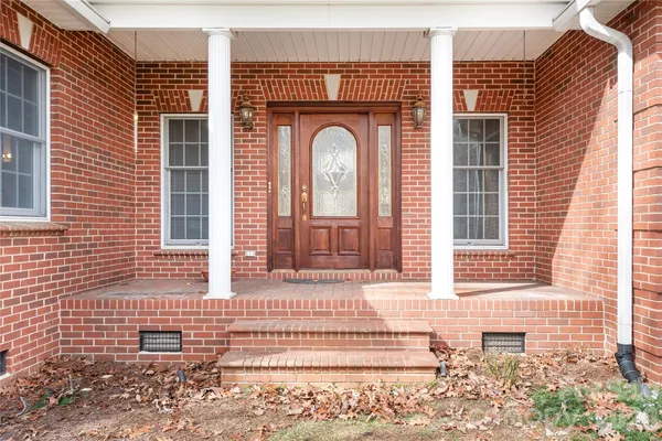 a front view of a house with a window