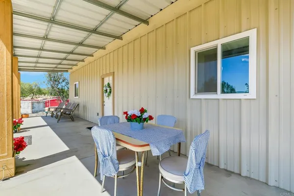 a view of a patio