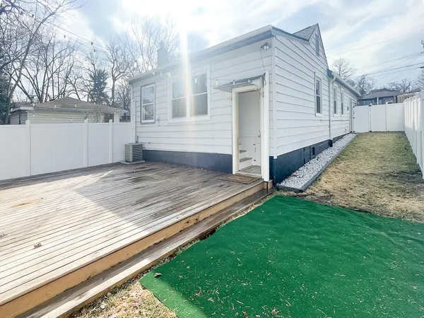 a view of a backyard of house