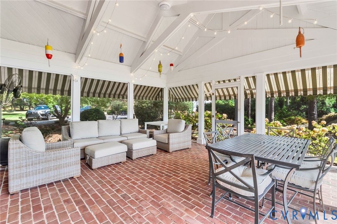 430 Harveys Neck Road Heathsville, VA 22473 - Photo 28 of 51 Screened porch featuring a vaulted white ceiling,