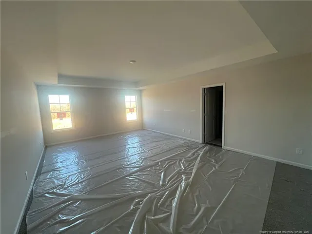 an empty room with closet