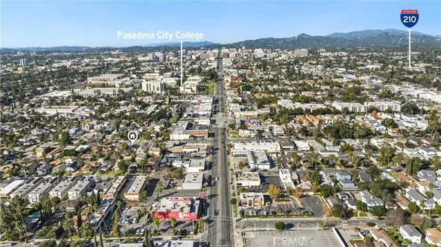 a view of city and mountain