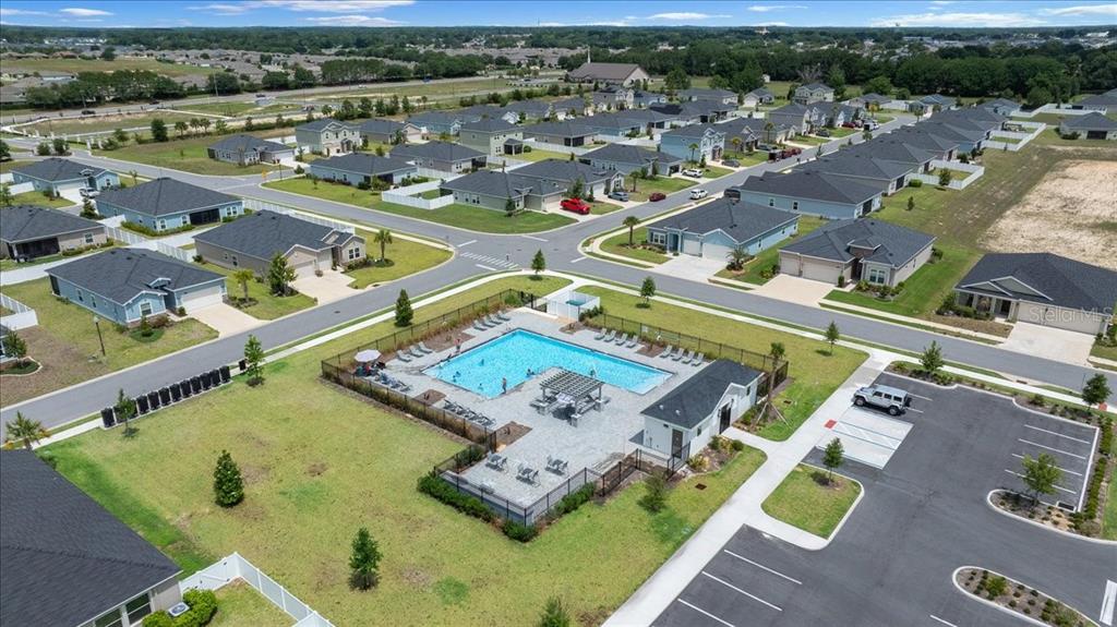 9329 Southwest 57th Terrace Ocala, FL 34476 - Photo 49 of 64 an aerial view of a swimming pool with outdoor seating