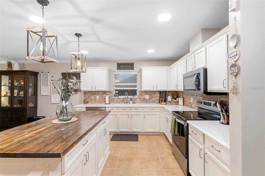 30118 Cheval Street Mount Dora, FL 32757 - Photo 14 of 52 a kitchen with stainless steel appliances granite countertop a sink dishwasher stove refrigerator and cabinets