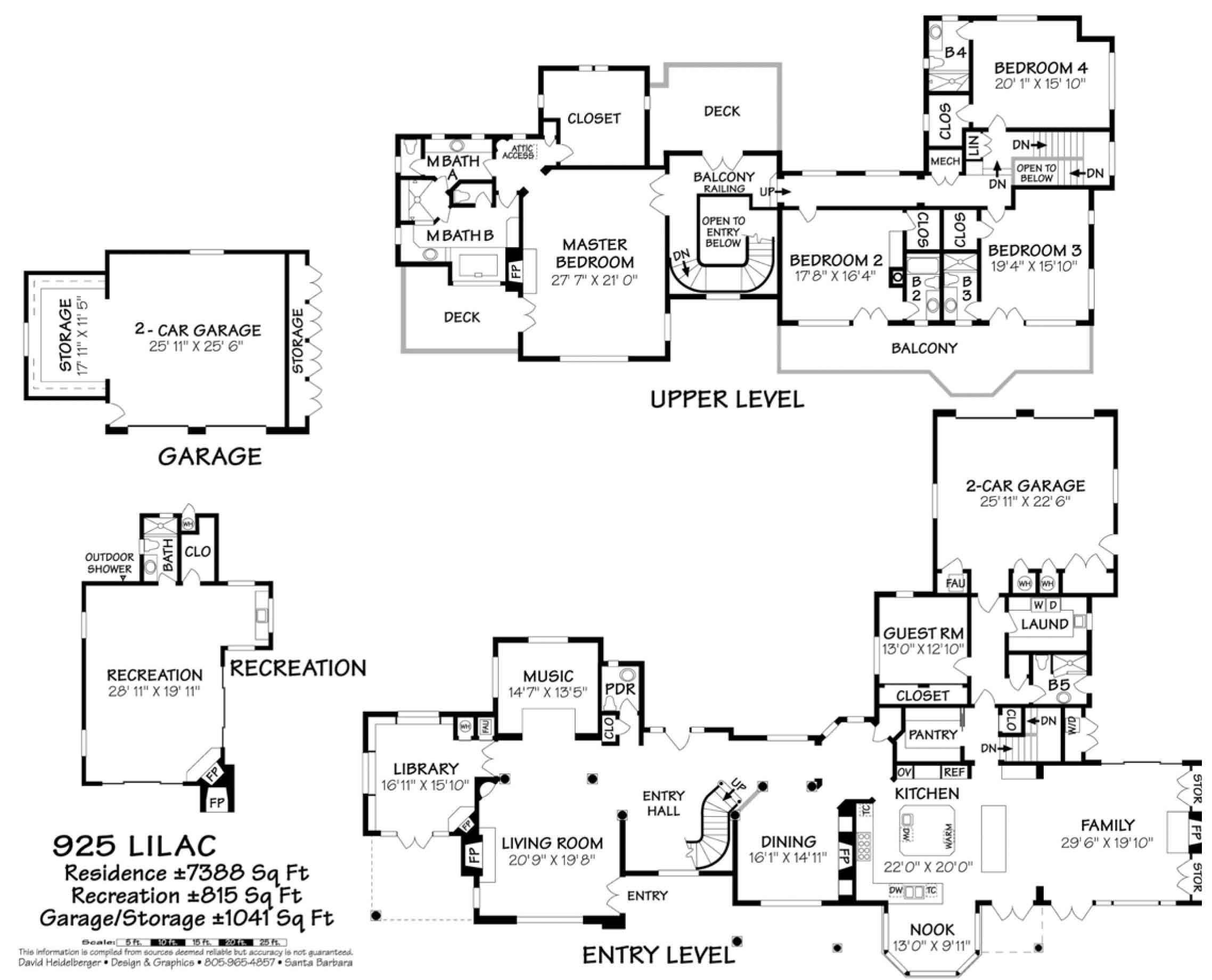 925 Lilac Drive Montecito, CA 93108 - Photo 17 of 17 Floor Plan