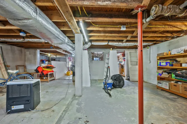 a view of storage and utility room