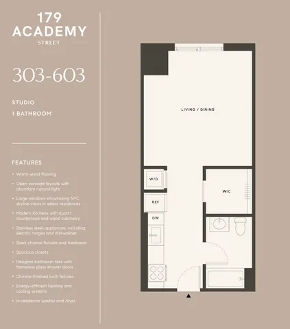 $1,991 | 179 Academy Street, Unit 603, Jersey City, NJ 07306