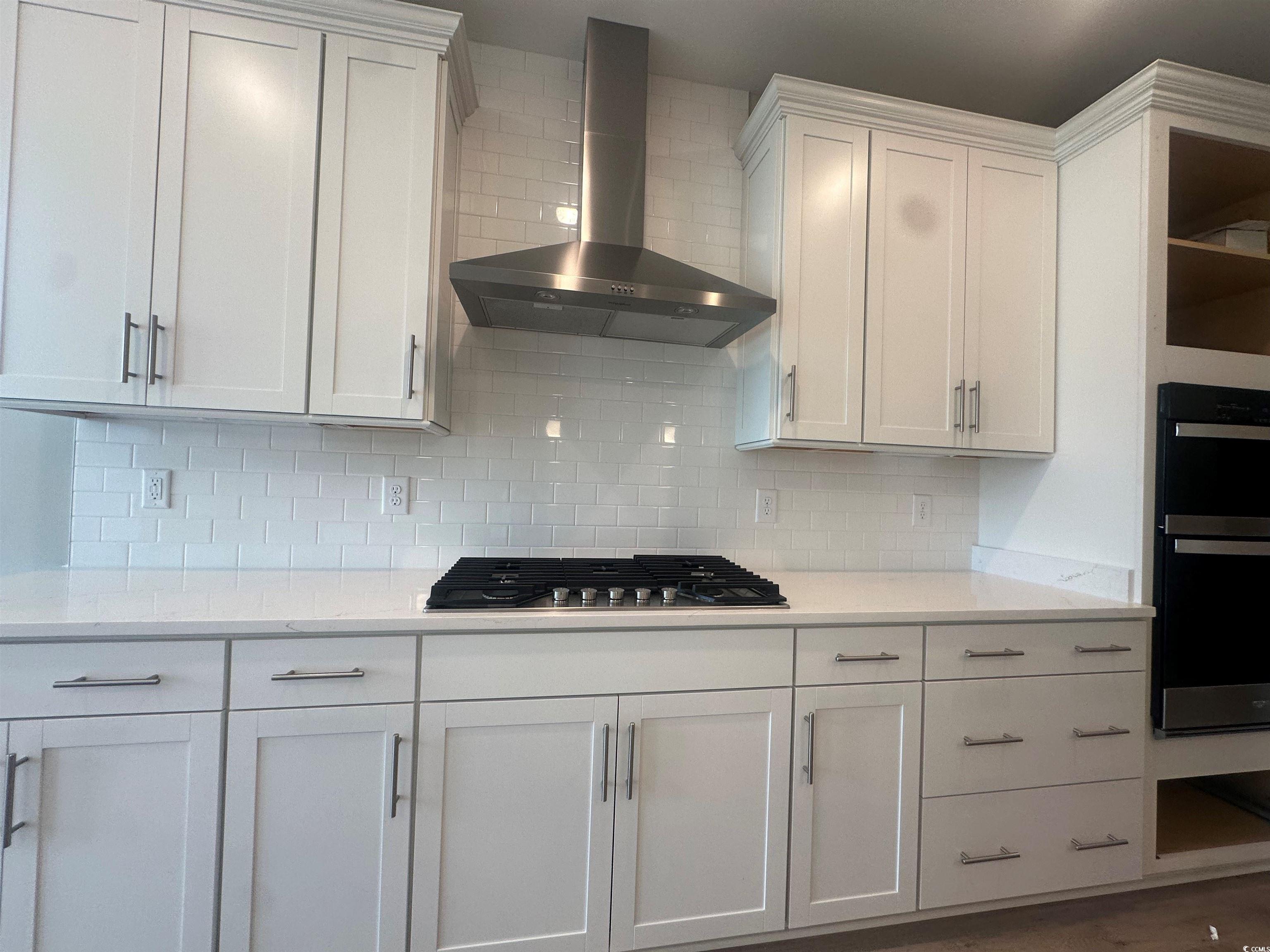 1604 Littleleaf Loop North Myrtle Beach, SC 29582 - Photo 3 of 40 Kitchen featuring white cabinets, wall chimney ran