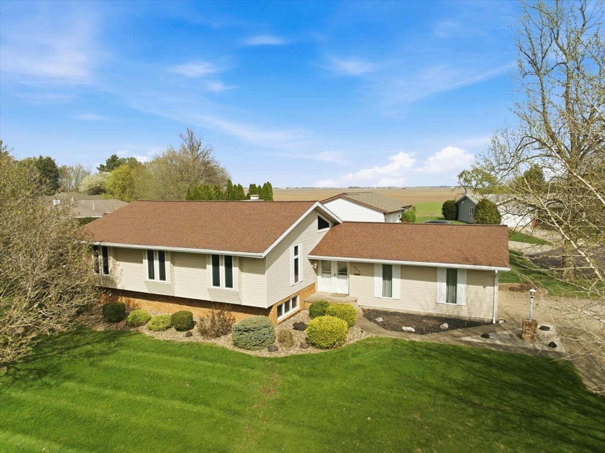 a aerial view of a house