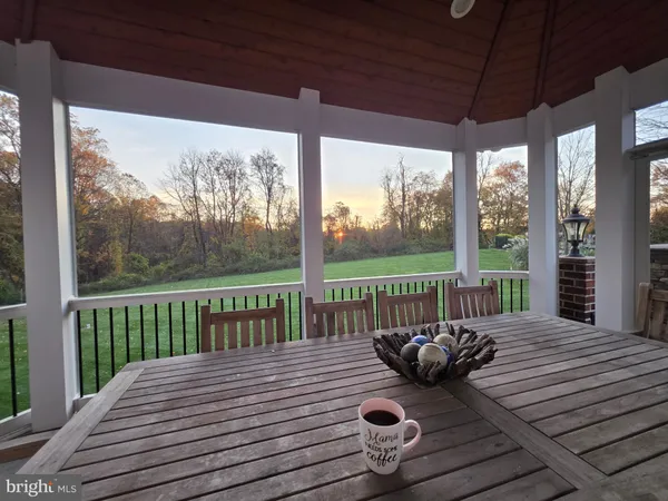 a view of a patio on the roof deck