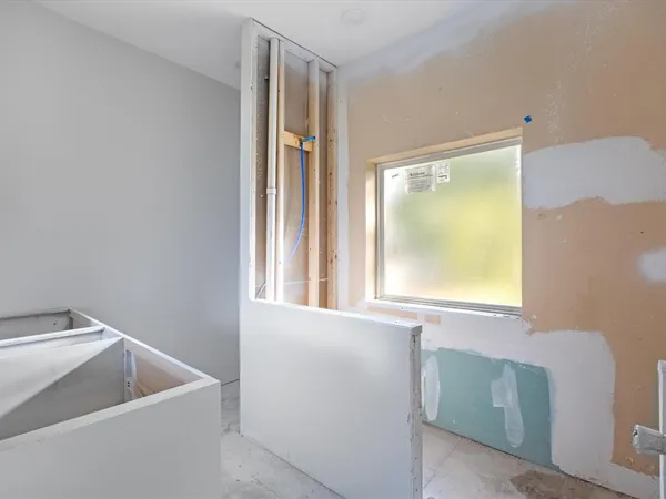 a view of a livingroom with a window