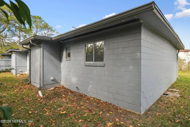 a backyard of a house