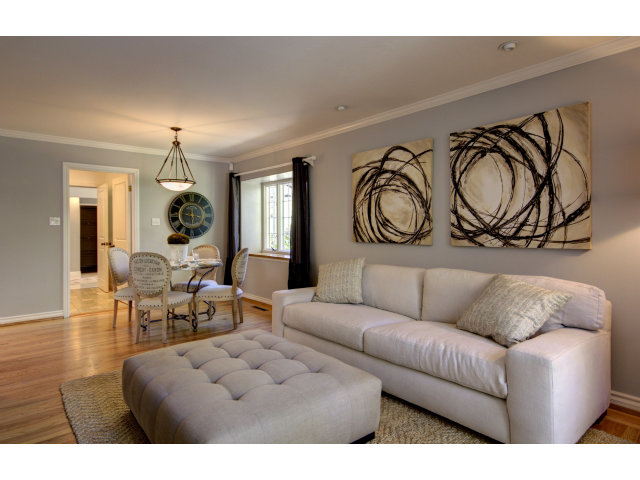 1432 Brookmill Road Los Altos, CA 94024 - Photo 6 of 21 a living room with furniture a large window and wooden floor