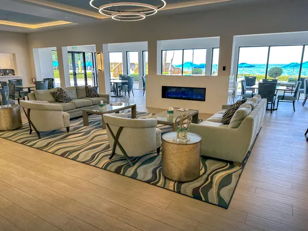 a view of a city with an ocean