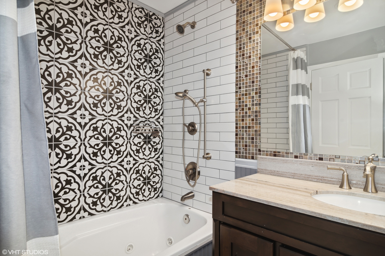 1875 Alschuler Drive Aurora, IL 60506 - Photo 11 of 16 a bathroom with a granite countertop sink a toilet and a bathtub