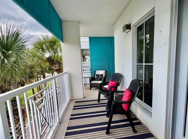 a view of a chairs in balcony