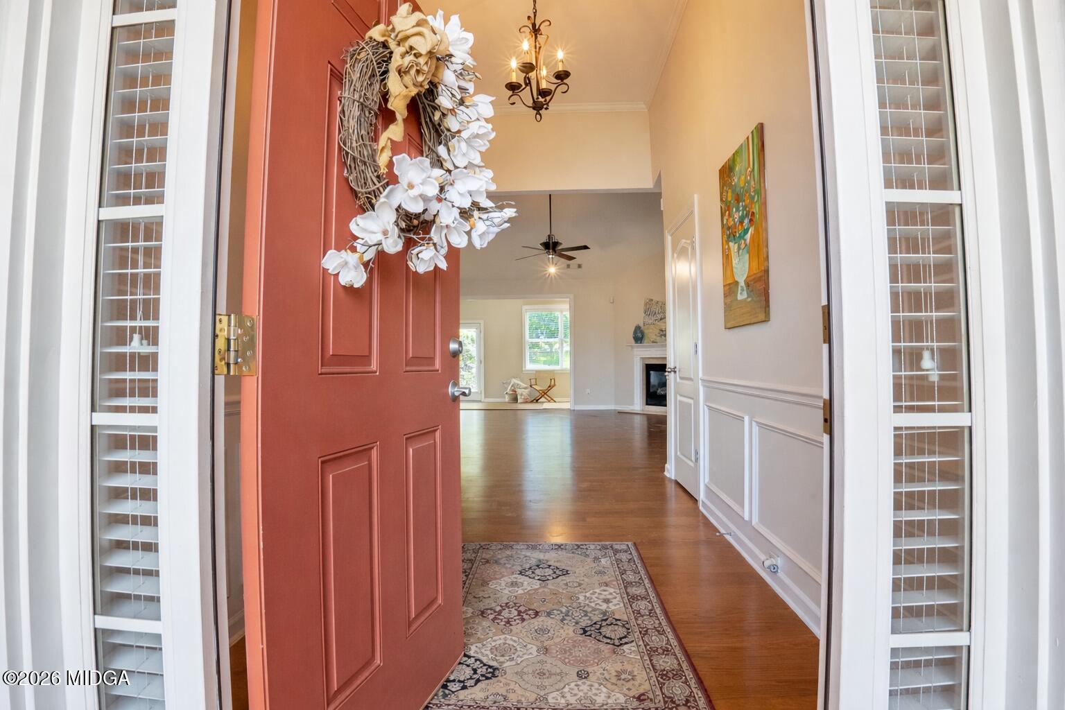 339 Fairways Drive Macon, GA 31220 - Photo 5 of 37 a view of a hallway with a chandelier