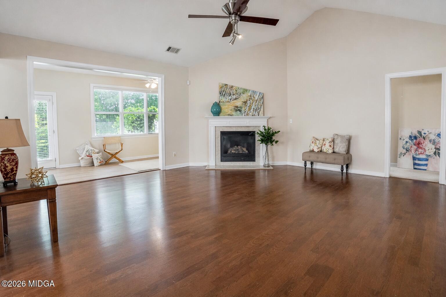 339 Fairways Drive Macon, GA 31220 - Photo 7 of 37 a living room with furniture and a fireplace