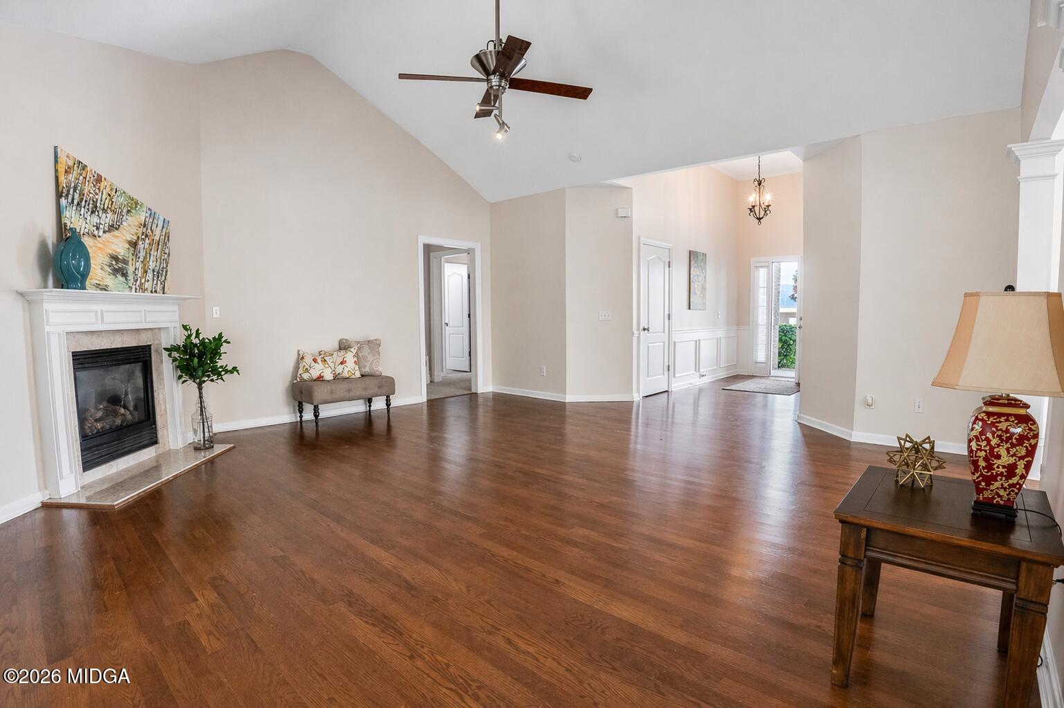 339 Fairways Drive Macon, GA 31220 - Photo 8 of 37 a view of a livingroom with furniture and a fireplace