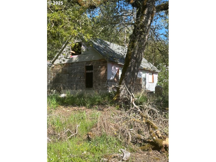 38521 Jasper Lowell Road Fall Creek, OR 97438 - Photo 1 of 11 a yellow house with trees in front of it