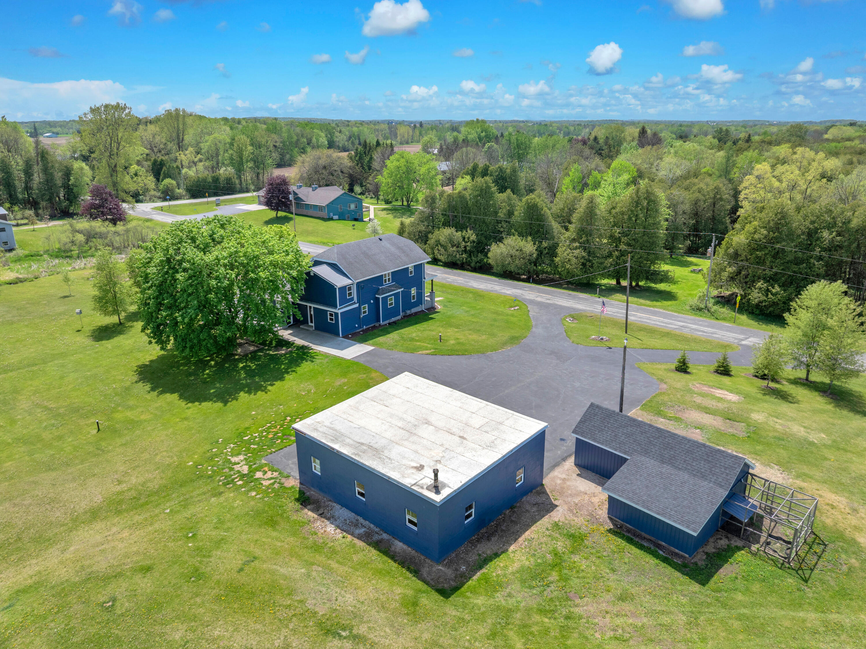 11607 Schad Road Schleswig, WI 53042 - Photo 5 of 36 Backyard Aerial 2