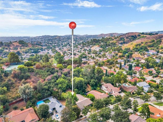 an aerial view of a city