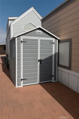 a view of wooden house