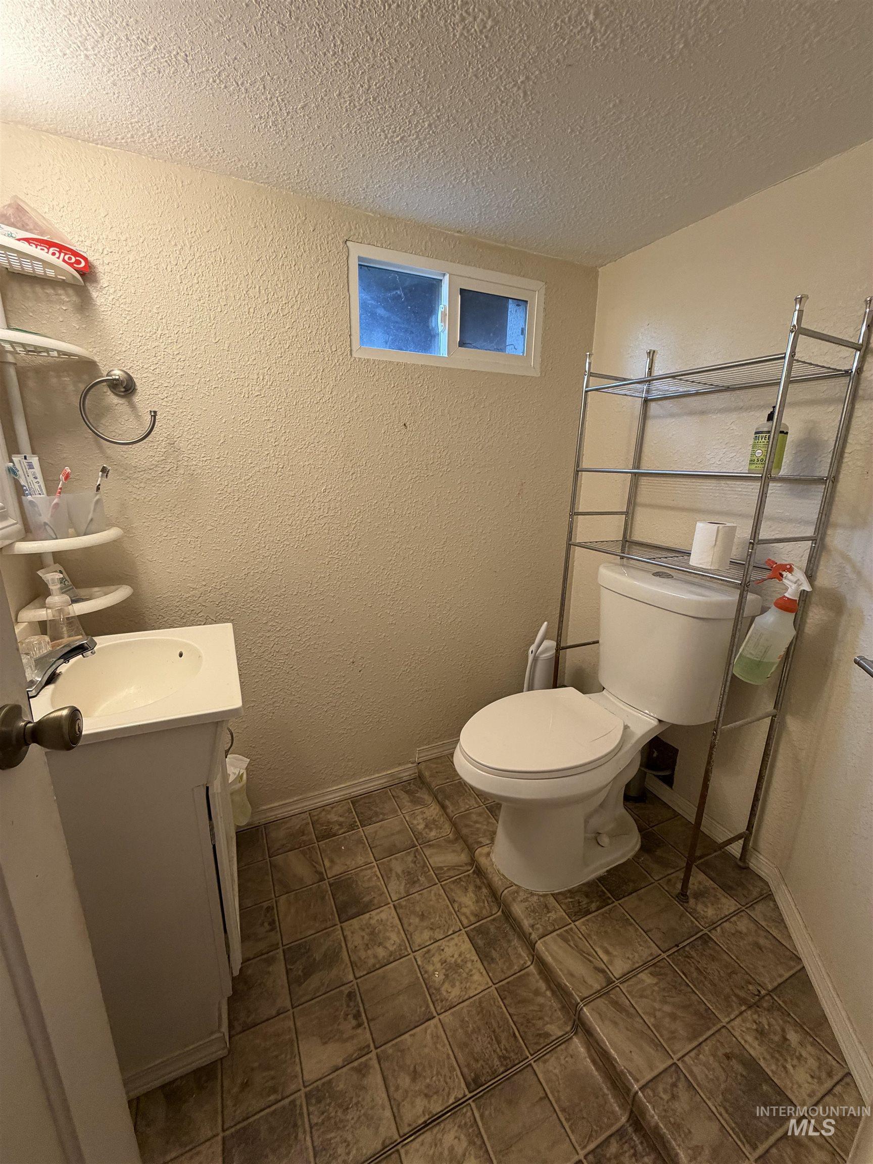 1602 14th Avenue Lewiston, ID 83501 - Photo 31 of 32 Bathroom featuring a textured wall, vanity, and a textured ceiling