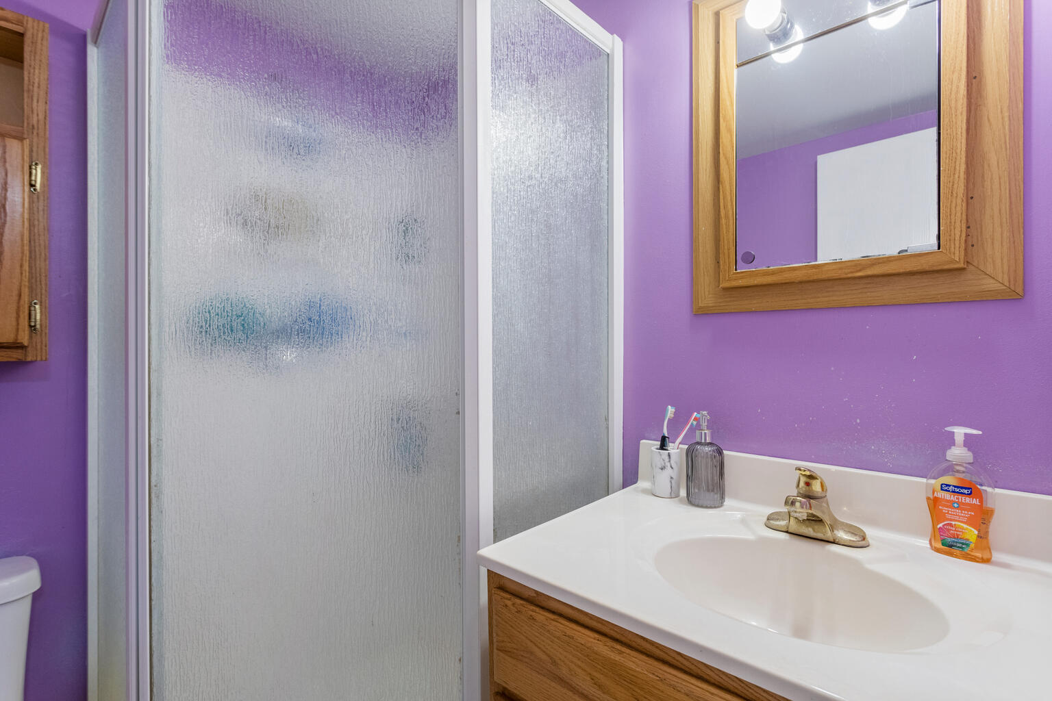 504 South West Union Street Monticello, IL 61856 - Photo 26 of 35 a bathroom with a sink and a mirror