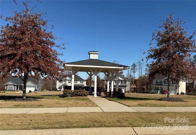 a front view of a building with street view