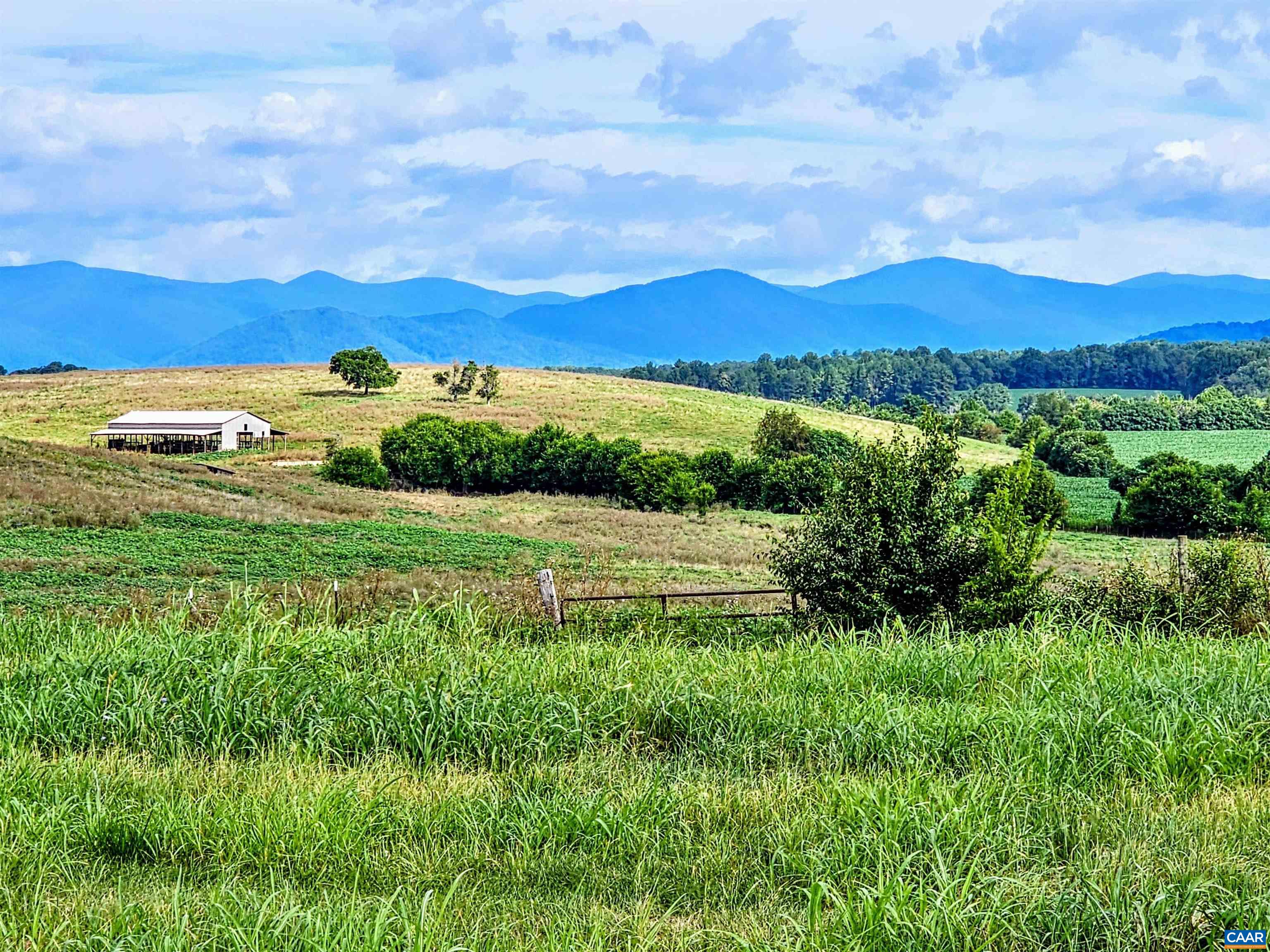 Lot 5 Fredericksburg Road Ruckersville, VA 22968 - Photo 6 of 6 a view of a lush green outdoor space with a swimming pool and mountain view