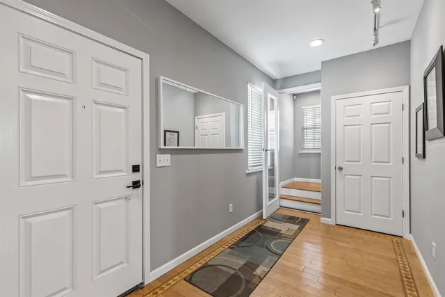 a bathroom with a tub and shower