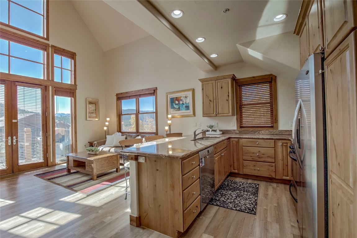 65 Antler Gulch Road, Unit 502 Keystone, CO 80435 - Photo 11 of 41 a kitchen with sink and cabinets