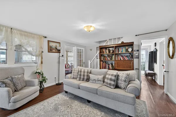 a living room with furniture and a couch