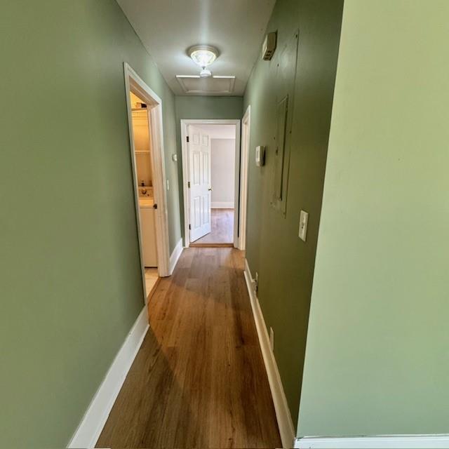 2344 Ripplewater Drive Southeast Atlanta, GA 30316 - Photo 9 of 18 a view of a hallway with wooden floor