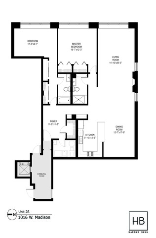 1016 West Madison Street, Unit 2S Chicago, IL 60607 - Photo 20 of 20 a picture of a floor plan