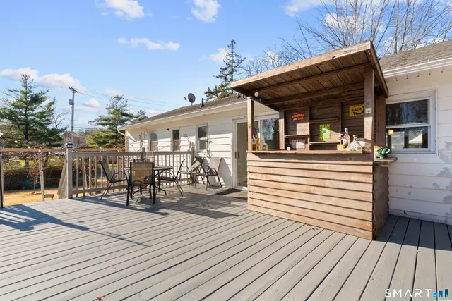 an outdoor space view with a seating space