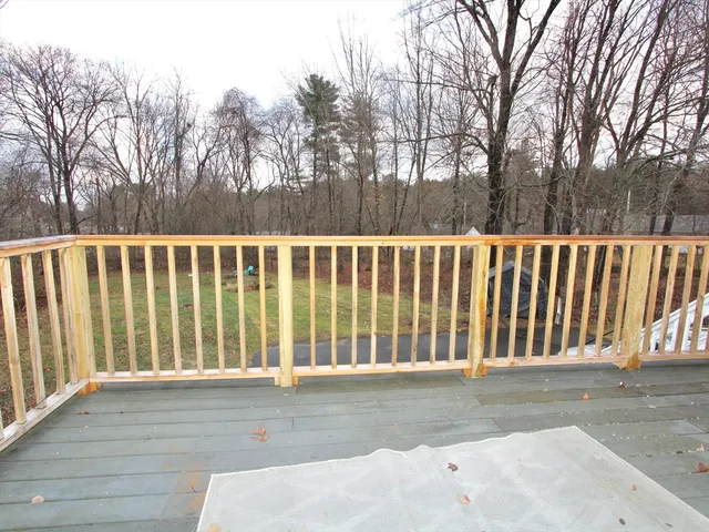 a view of wooden fence