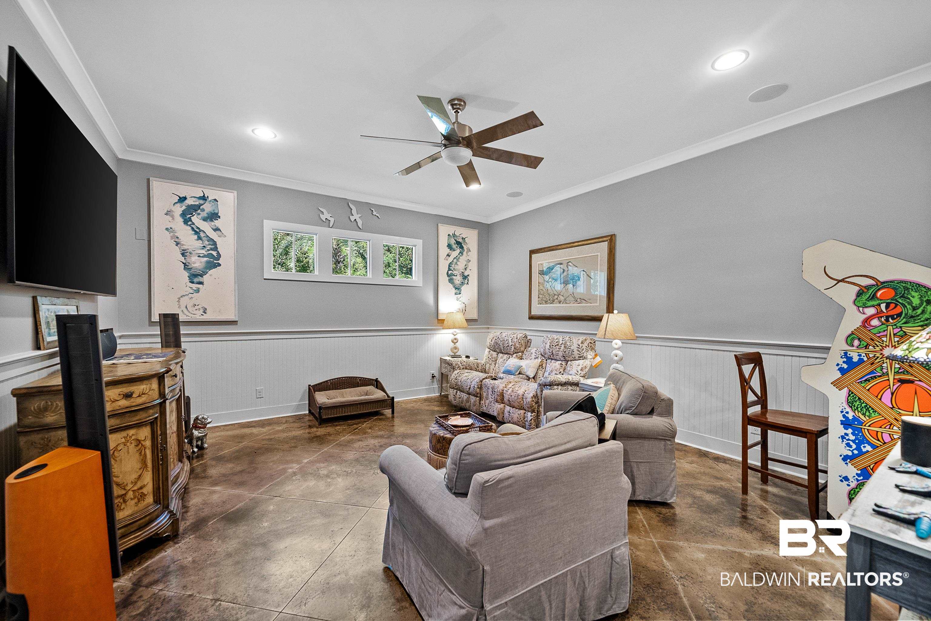 585 Falling Water Boulevard Fairhope, AL 36532 - Photo 35 of 67 Rec or Media Room with Door to Pool