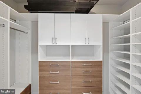 a close view of closet
